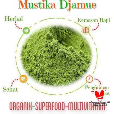Bubuk Daun Green Tea Mixed Kunyit Putih 1Kg / Teh Hijau / Organik