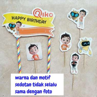 satu set cake topper toper hiasan kue ulang tahun karakter riko the series mix