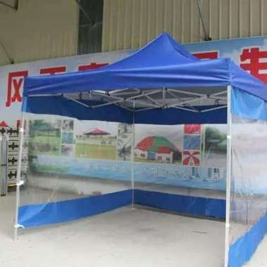 tenda lipat 2x3 + dinding mika tenda matic cafe 2x3 Merah