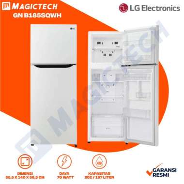 KULKAS LG 2 PINTU INVERTER GN-B185SQWH / GNB185SQWH