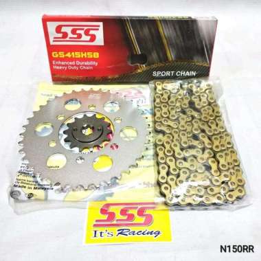 Gear set SSS [415] Ninja 150 R / RR + Rantai SSS HSB Gold 14 39