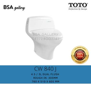 KLOSET TOTO CW840J / KLOSET DUDUK TOTO MONOBLOK PELAMPUNG FLEKSIBEL