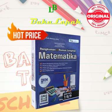 BUKU MATEMATIKA SMP - RANGKUMAN +  RUMUS LENGKAP MATEMATIKA SMP MTS KELAS 7 8 9 - BUKU SMP