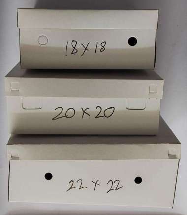 Dus Putih Polos Ukuran 18X18, 20X20, 22X22 22x22