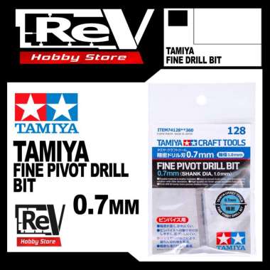 Tamiya 74128 Fine Pivot Drill Bit 0.7mm Shank Dia. 1mm