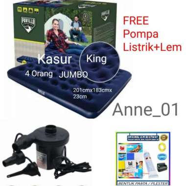 Kasur Angin BESTWAY KING 4 Orang JUMBO FREE Pompa Listrik