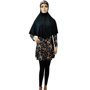 Rainy Collections Motif Bunga Kecil Baju Renang Muslimah Syari Kerudung Menutup Dada XL Multicolor