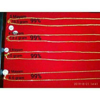 Kalung 24k kadar 99 dewasa 10 gr