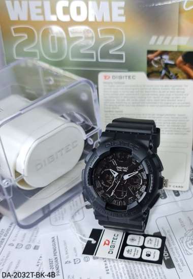 Jam Tangan Digitec DA-2032T Full Hitam - Original