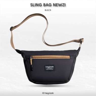 HEYLOOK Tas Selempang Pria Newzi Tas Pria Dsitro Tas Slempang Mini Cowok Murah BLACK