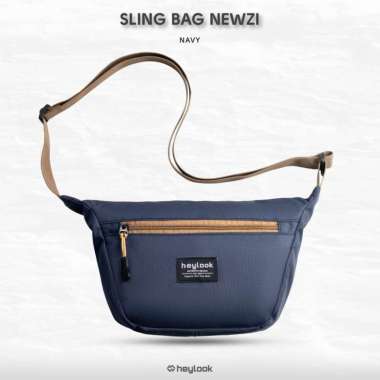 HEYLOOK Tas Selempang Pria Newzi Tas Pria Dsitro Tas Slempang Mini Cowok Murah NAVY
