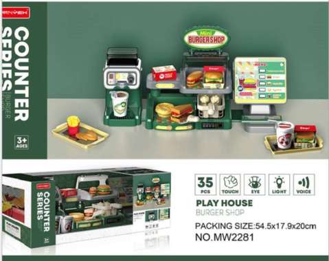 OEM ONE-M223 M225 Mainan Mesin Kasir Anak Counter Play house / Mainan Ice Cream Fast Food Dessert Ju