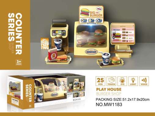 OEM ONE-M223 M225 Mainan Mesin Kasir Anak Counter Play house / Mainan Ice Cream Fast Food Dessert Ju