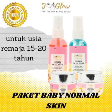 jglow skincare ori j glow paket baby normal skin whitening cream bpom penghilang jerawat set perawat
