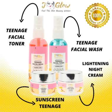 jglow skincare ori j glow paket baby normal skin whitening cream bpom penghilang jerawat set perawat