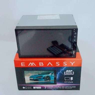 Doubledin Deckless EMBASSY Mirrorlink USB Doubledin EMBASSY DSP Hitam