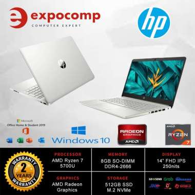 HP 14S-fq1036AU SILVER AMD R7-5700