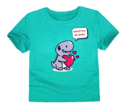 Little Fresco - Kaos Anak Dino Love Mine Hijau Muda S