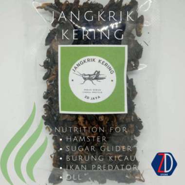 Jangkrik Kering 15 Gram Pakan Burung Kicau Hamster Sugar glider