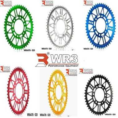 Gear WR3 Belakang 520 50T ZX25R ER6N ER6F Versys Z650 ZX6R Z800 Green