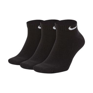 NIKE Everyday Cushion Low Adult's Socks Kaos Kaki Olahraga [3 Pairs] L Black