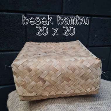KOTAK HAMPERS BESEK BAMBU 20x20 ANYAMAN 20 X 20