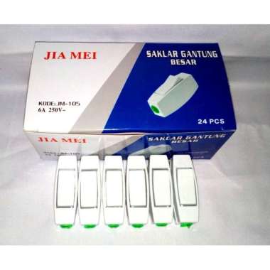 Saklar Gantung Jiamei / Saklar Lampu On Off Putih Jumbo