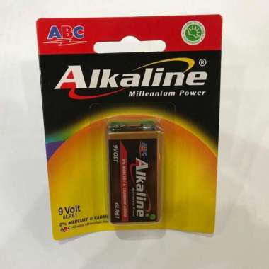 ABC ALKALINE Battery 9V / Baterai 9V Kotak / Baterai Mic GROSIR - Baterai 9V Baterai 9V