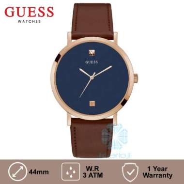 GUESS GW0009G2 Original SUPERNOVA Jam Tangan Pria Analog Brown Leather