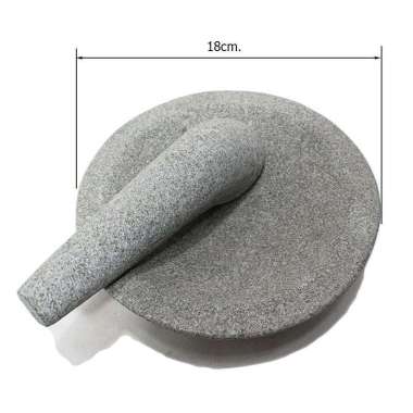 Batu Andesit / Batu Kali - Set Cobek Ulekan Batu Asli - Talaga D18