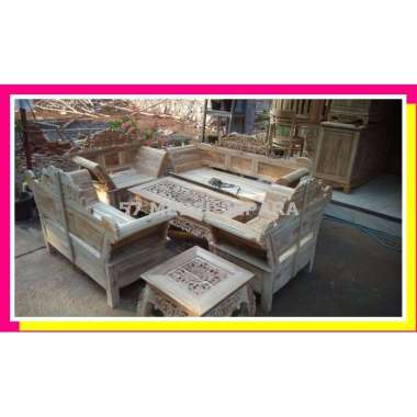 Mebel jati satu set meja kursi tamu ukir kayu jati mentahan meja kursi tamu Antik jati Jepara