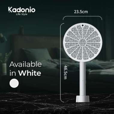 Kadonio Perangkap Nyamuk Elektrik Raket Nyamuk Listrik Mosquito Killer - Putih 100 % ORIGINAL Multic