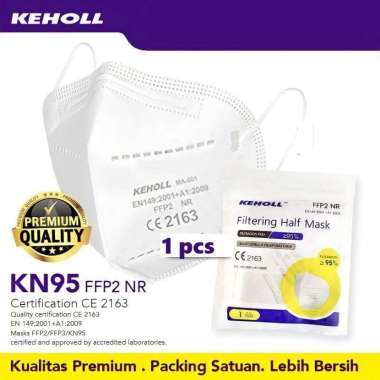 Masker Kn95 Kn 95 white putih 4Ply 4 ply Earloop Keholl kn90 1 pcs