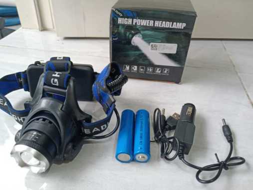 Senter Kepala TaffLED High Power Headlamp LED Cree XML T6 + Charger Senter Besar