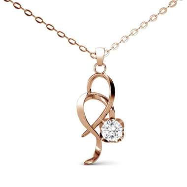 Flower Pendant - Kalung Crystal by Her Jewellery Rose Gold