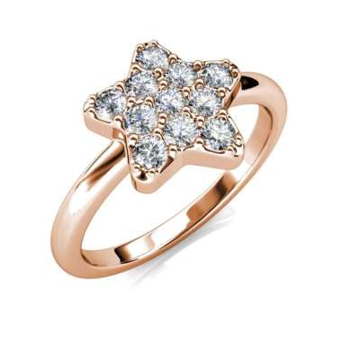 Star Blitz Ring - Cincin Crystal by Her Jewellery - Rose Gold 7