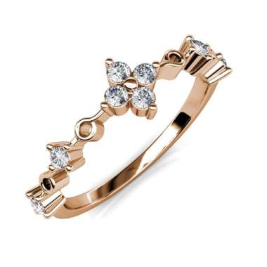 Vayne Ring - Cincin Crystal by Her Jewellery - Rose Gold 5