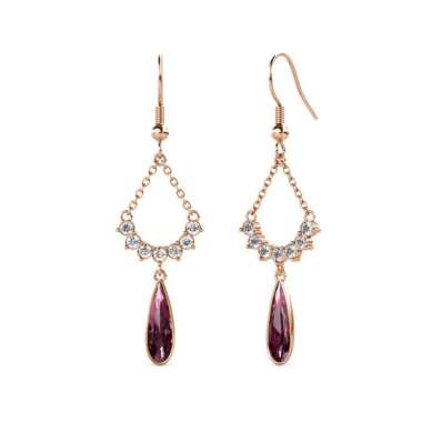 Dream Catcher Drop Earrings - Anting Crystal Luvea by Her Jewellery - Rose Gold