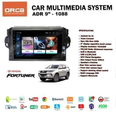 Orca Adr 1088 Head Unit Fortuner Android 9 Inch Toyota Fortuner 2016 Black
