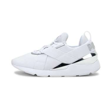 puma silver metallic sneakers