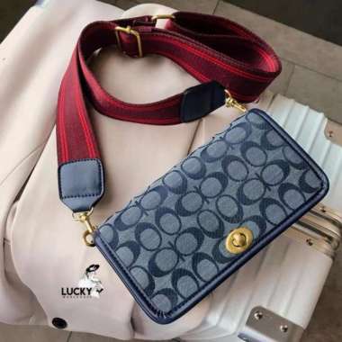 hayden foldover crossbody in signature chambray