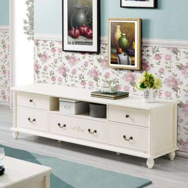 iFURNHOLIC Jeniffer TV Cabinet 180 - Meja TV Minimalis - Furniture - IVORY Jawa Timur