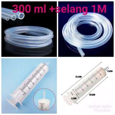 SUNTIKAN BESAR 200ML 60cc 100ml 150cc 300ml LARGE SYRINGE bonus SELANG 1 Meter 300ml+selang 1M