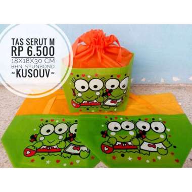 Tas Ultah Model Serut M/Goodie Bag/Tas Snack/Anak/Bekal/Karakter