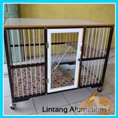 Kandang Kucing Aluminium//Minimalis 2 Kamar jeruji