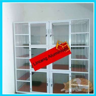 Kandang Kucing Aluminium // 6 kamar Minimalis