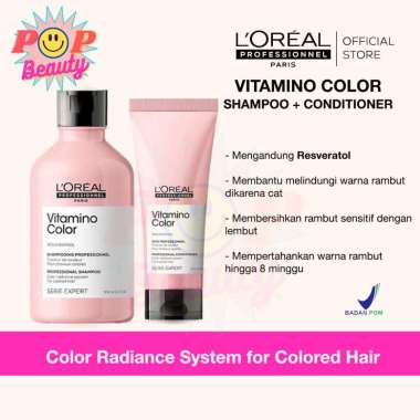 LOREAL Serie Expert Vitamino Color Shampoo Conditioner Set - Shampo Kondisioner Perawatan Pelembab R
