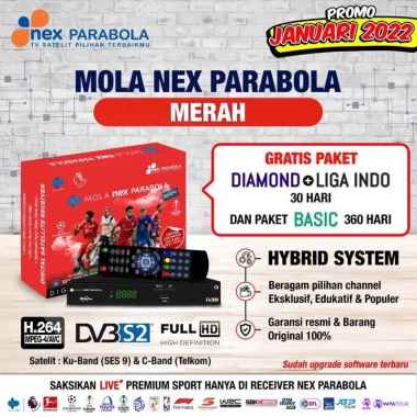 Receiver Nex Parabola Merah Liga Champion SCTV Indosiar C Band Ku Band