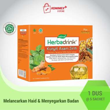 Herbadrink Kunyit Asam Sirih Madu Serbuk Minuman Lancar Haid