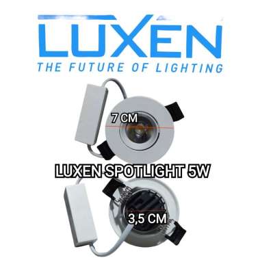 LUXEN LAMPU LED SPOTLIGHT 5W 5 WATT COB NATURAL WHITE 4000K